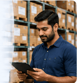 Distributor warehouse manager inventory tablet